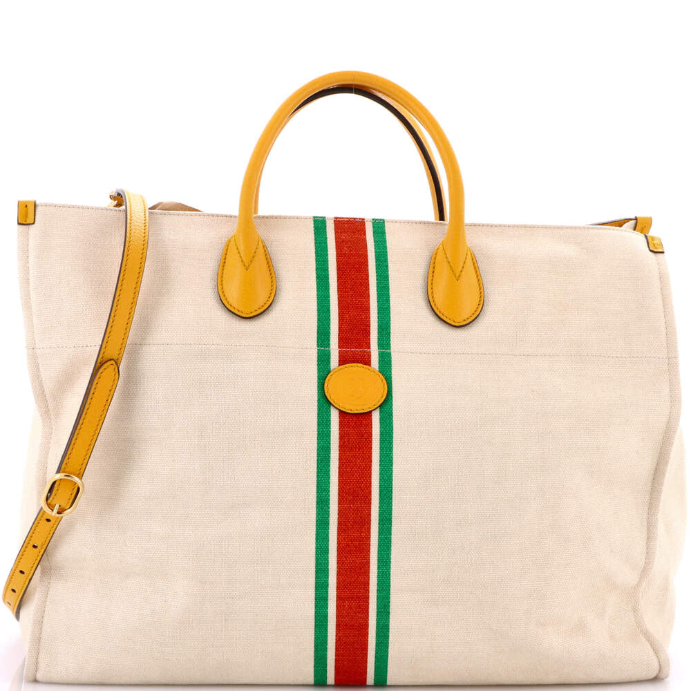 Gucci Foldable Web Tote Canvas With #204864G13B